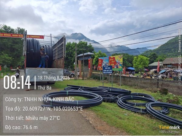 Cung cấp ống HDPE công trình nước sạch sinh hoạt Cha Lang – Bao La (Phú Thọ)